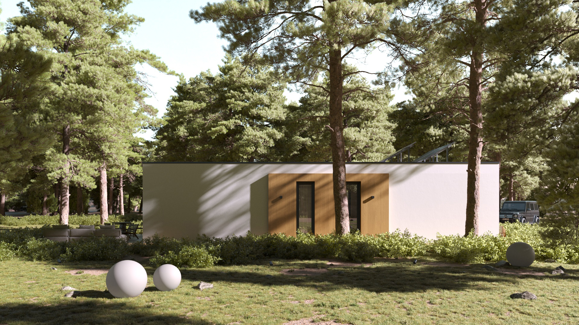 Bungalow detail — materials and finishes
