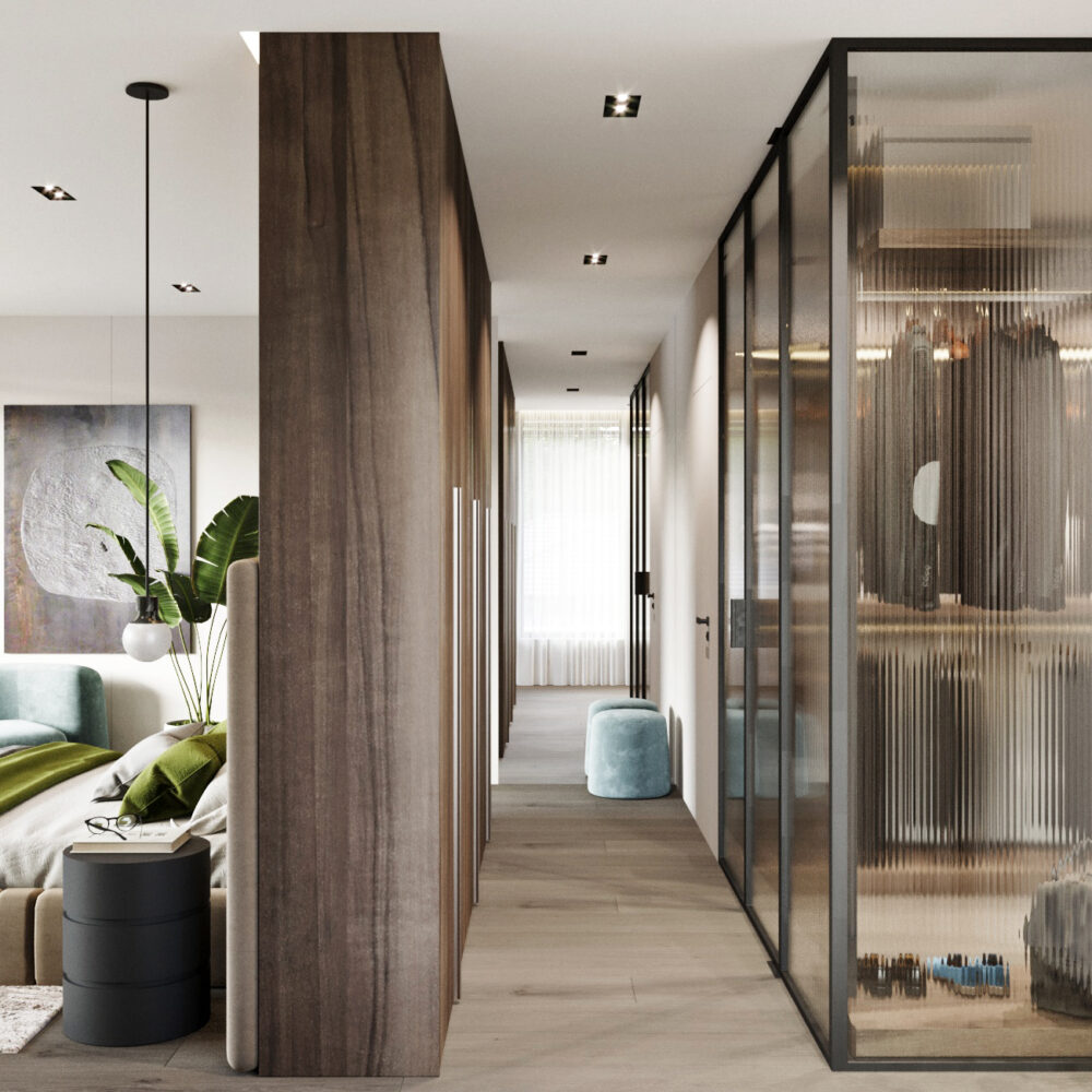 interior design house hallway natural wood