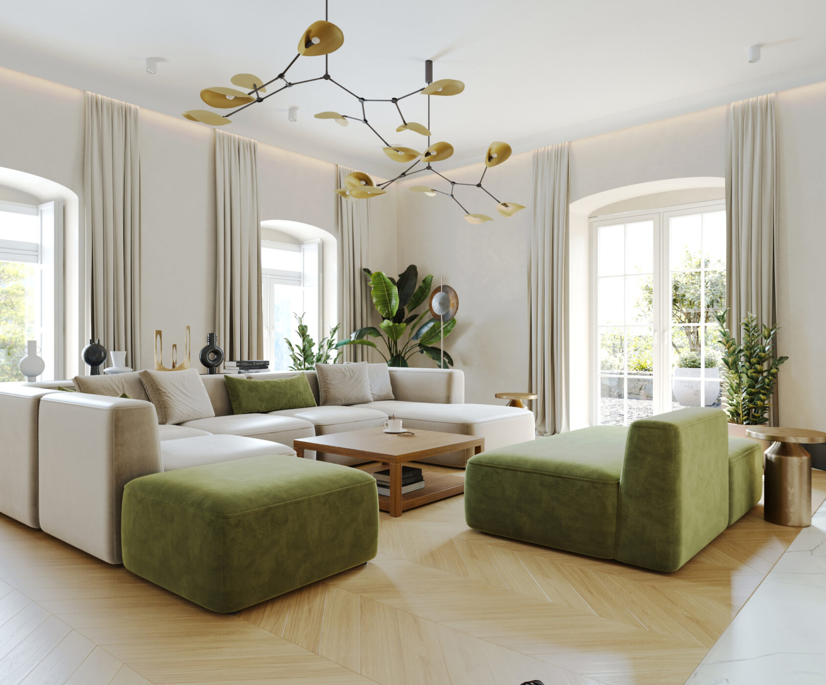 historical residence interior design living room warm colours