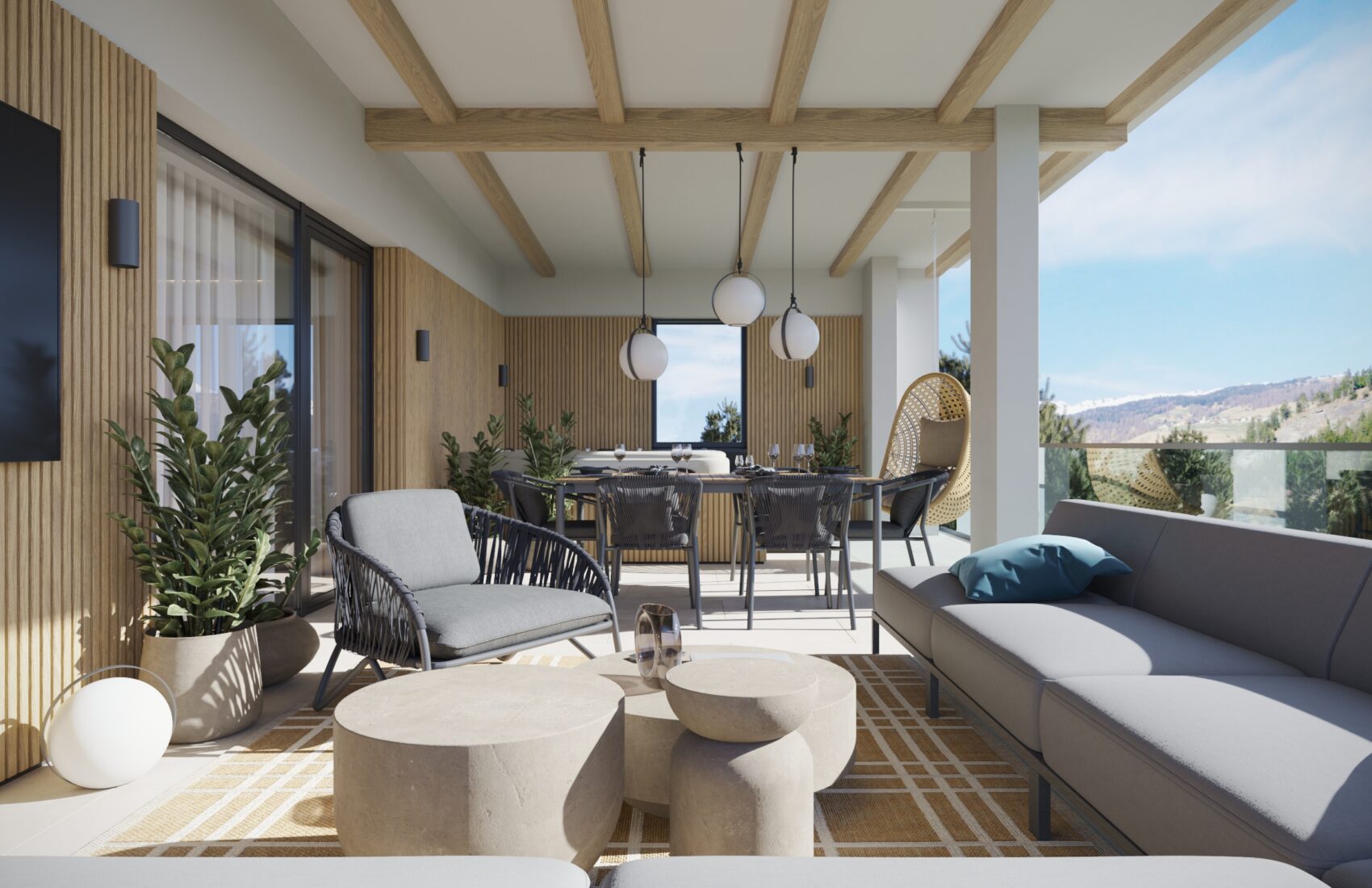 House designer exterior design of terrace