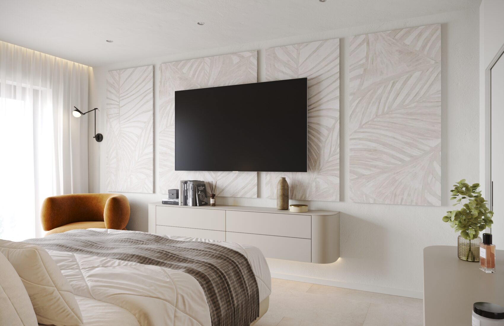 House designer interior design of master bedroom