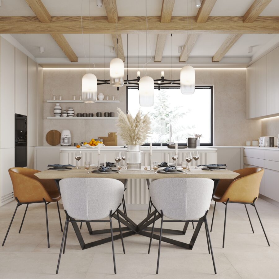 House designer open space kitchen with living room