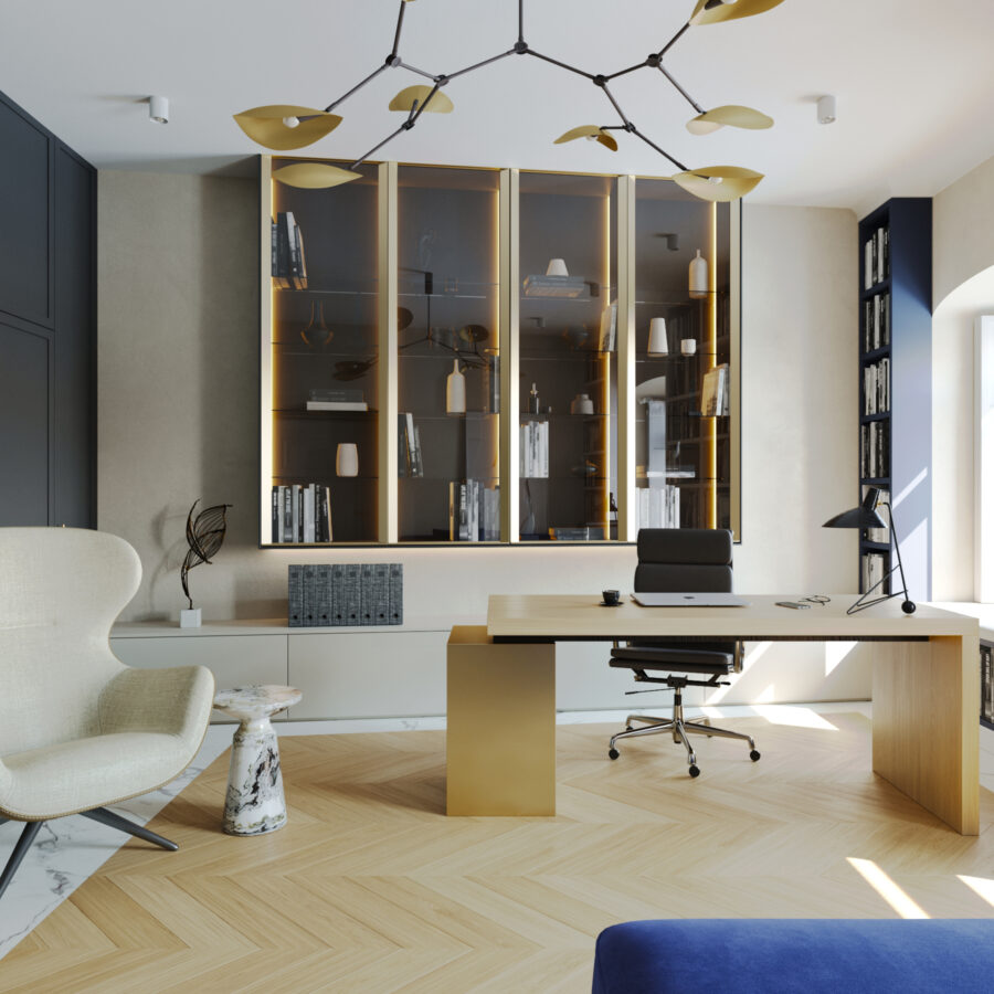 historical residence interior design corridor stone floor
