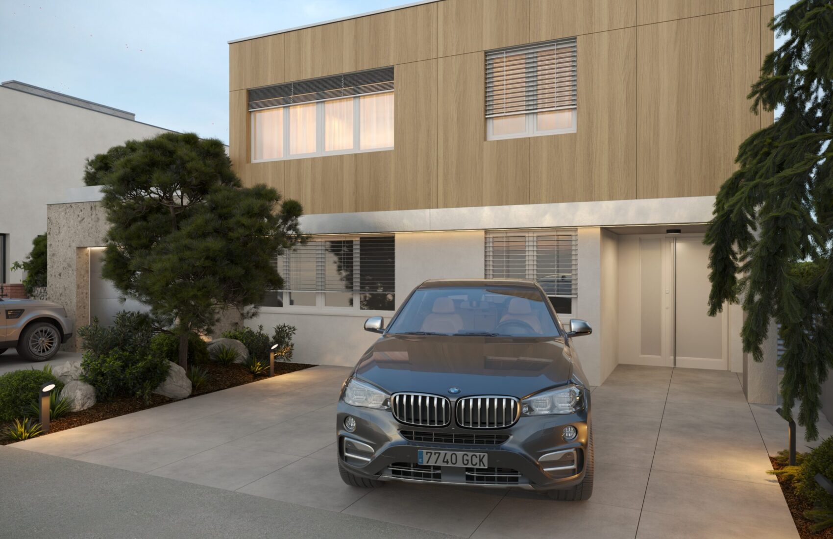 house construction project Bratislava garage floor plan
