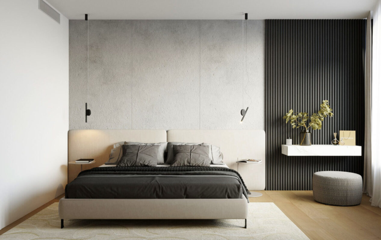 Architect presenting custom interior design plan with material samples to client – Archideal
