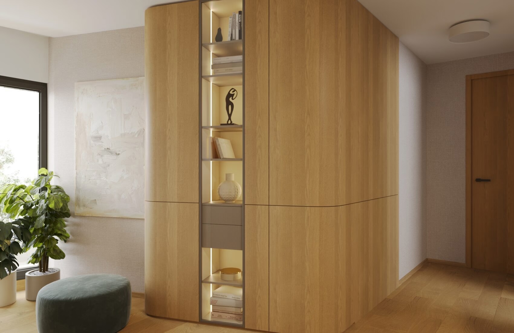 AI-generated interior visualisation compared with real completed project – Archideal insight