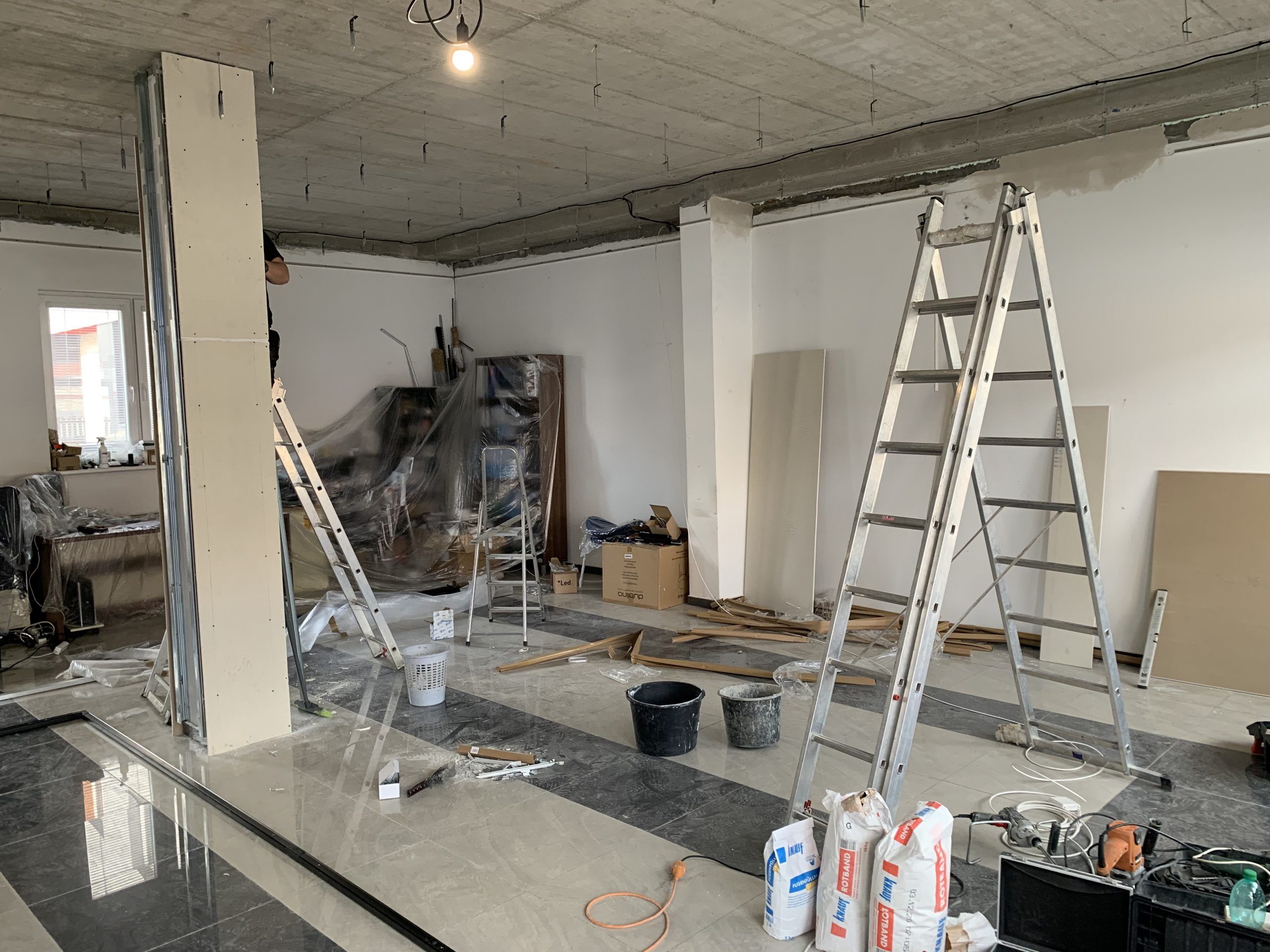 Bathroom renovation with complete core refit – plumbing, tiling, and custom fixtures by Archideal