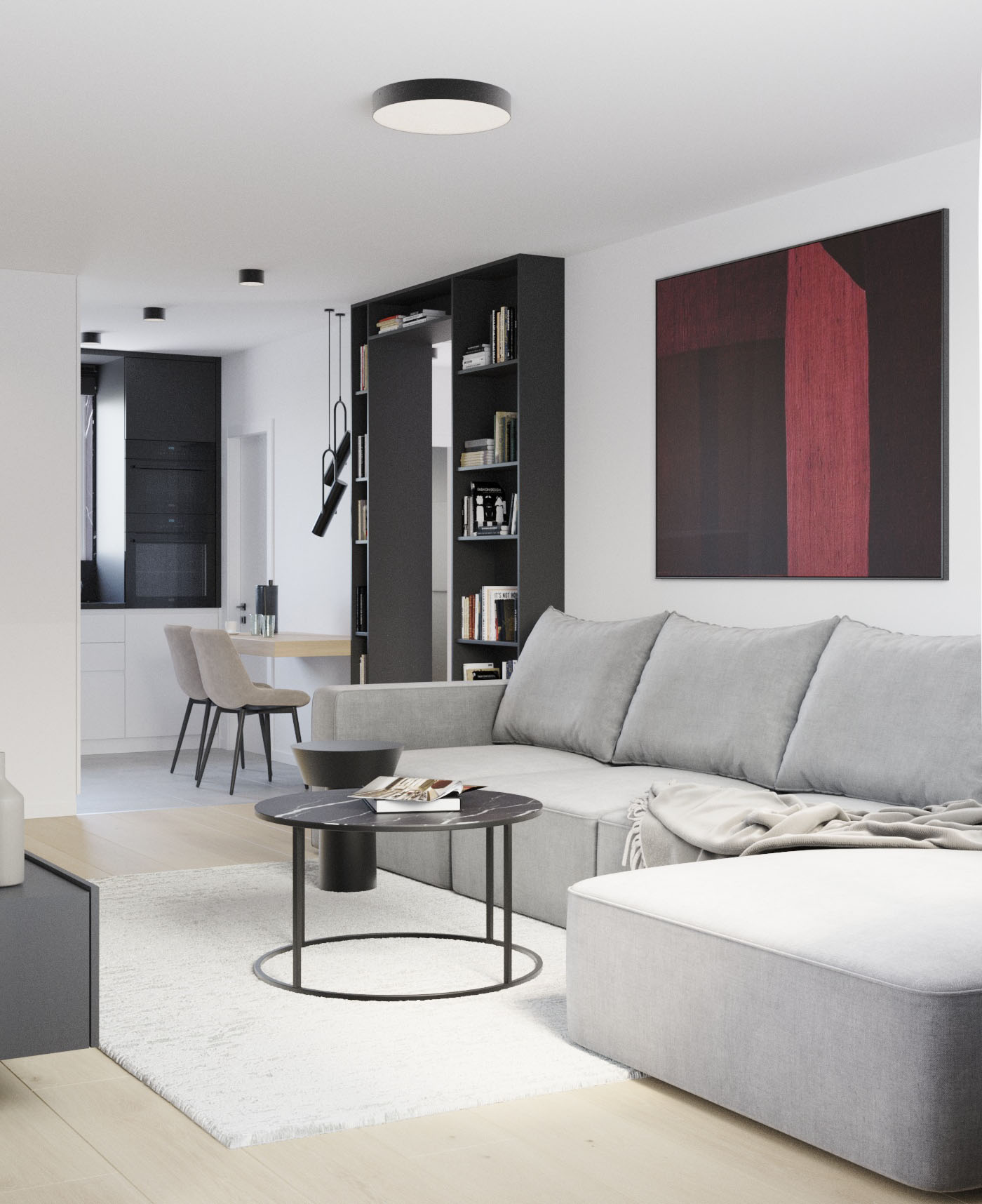 Minimalist Apartment Interior Design – Nitra Slovakia – view 3